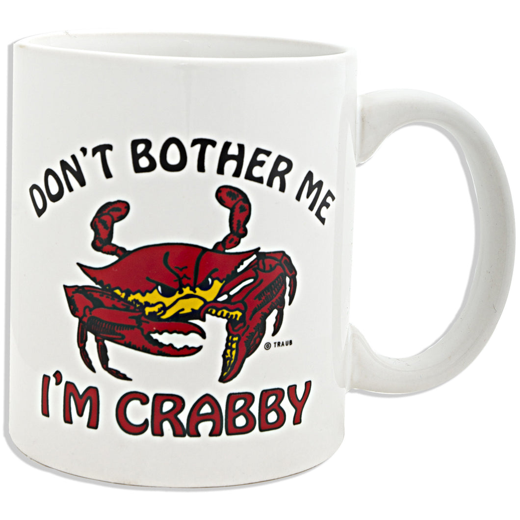 Coffee Mug White I'm Crabby One Side