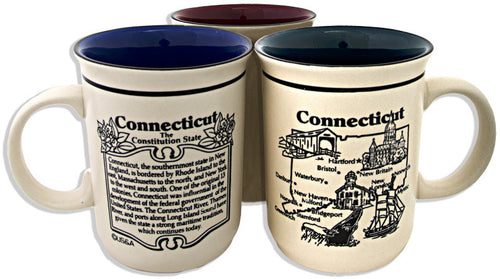 Coffee Mug Etched History Connecticut