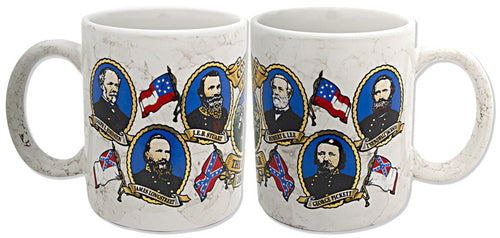 Coffee Mug Marble Civil War Confederate Generals