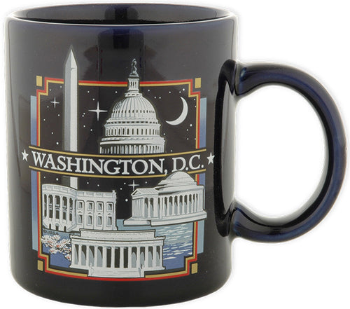 Coffee Mug Cobalt Washington DC at Night