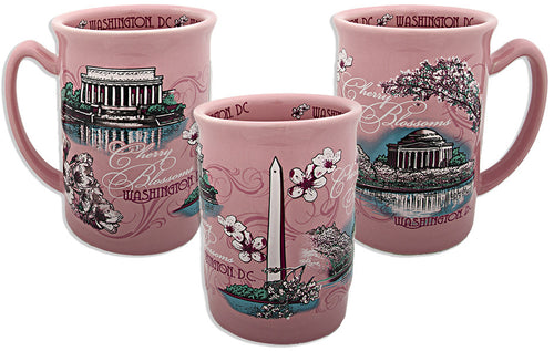 Coffee Mug Raised Pink Washington DC Blossoms