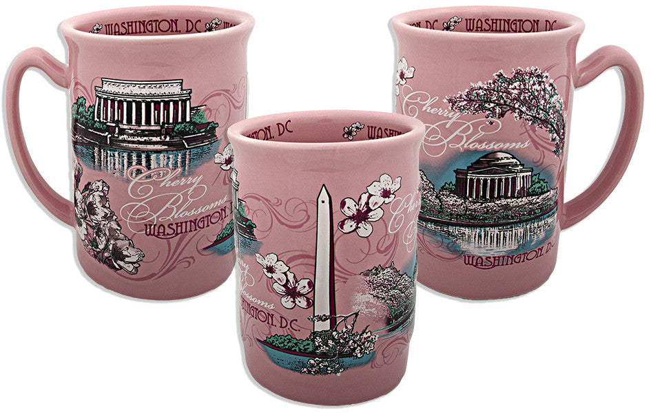 Coffee Mug Raised Pink Washington DC Blossoms