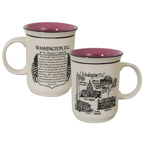 CMDC17P Coffee Mug / Etched History - Washington DC (PINK)