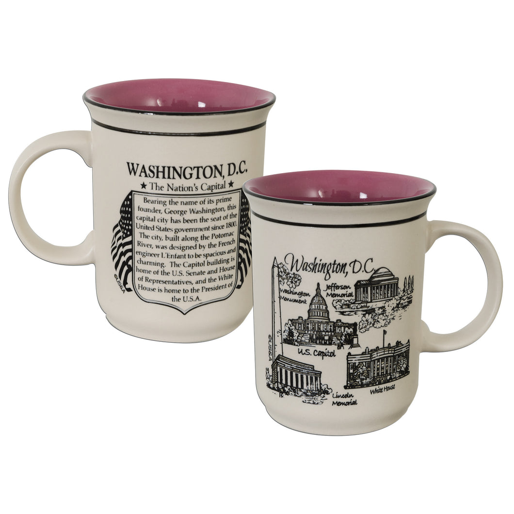 CMDC17P Coffee Mug / Etched History - Washington DC (PINK)