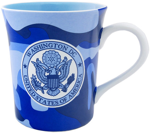 Coffee Mug Blue Camo Washington DC Seal
