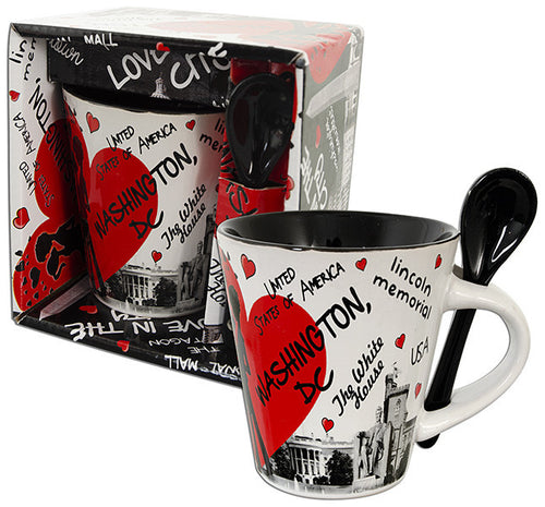 Tapered Mug Boxed with Spoon DC Love
