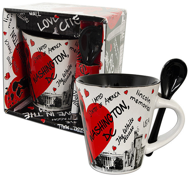 Tapered Mug Boxed with Spoon DC Love