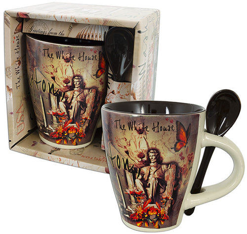 Bistro Mug Boxed with Spoon DC Retro