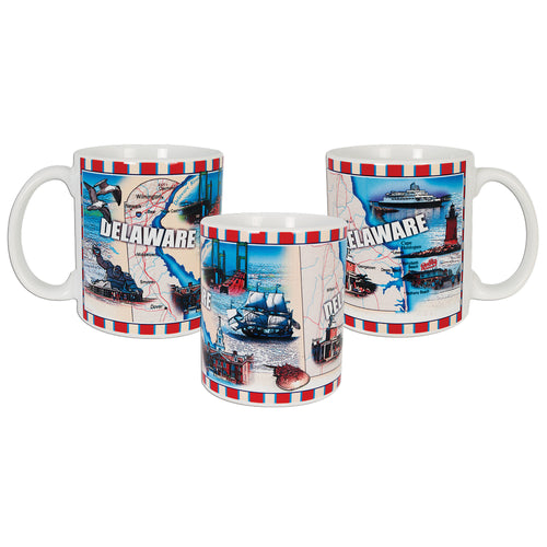 Coffee Mug Wrap Map Delaware