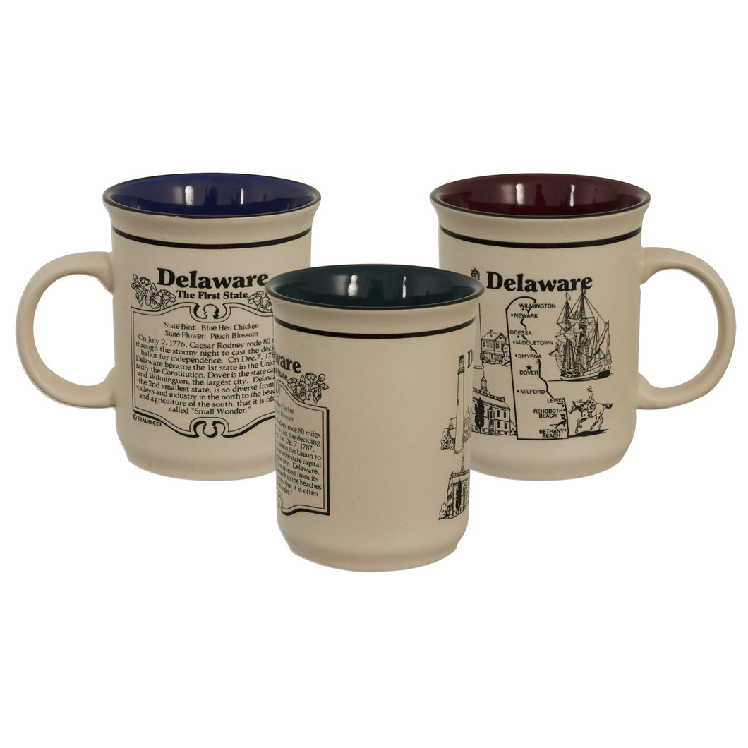 Coffee Mug Etched Delaware History