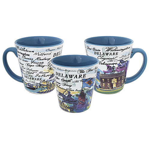 Coffee Mug Tapered Delaware Watercolor