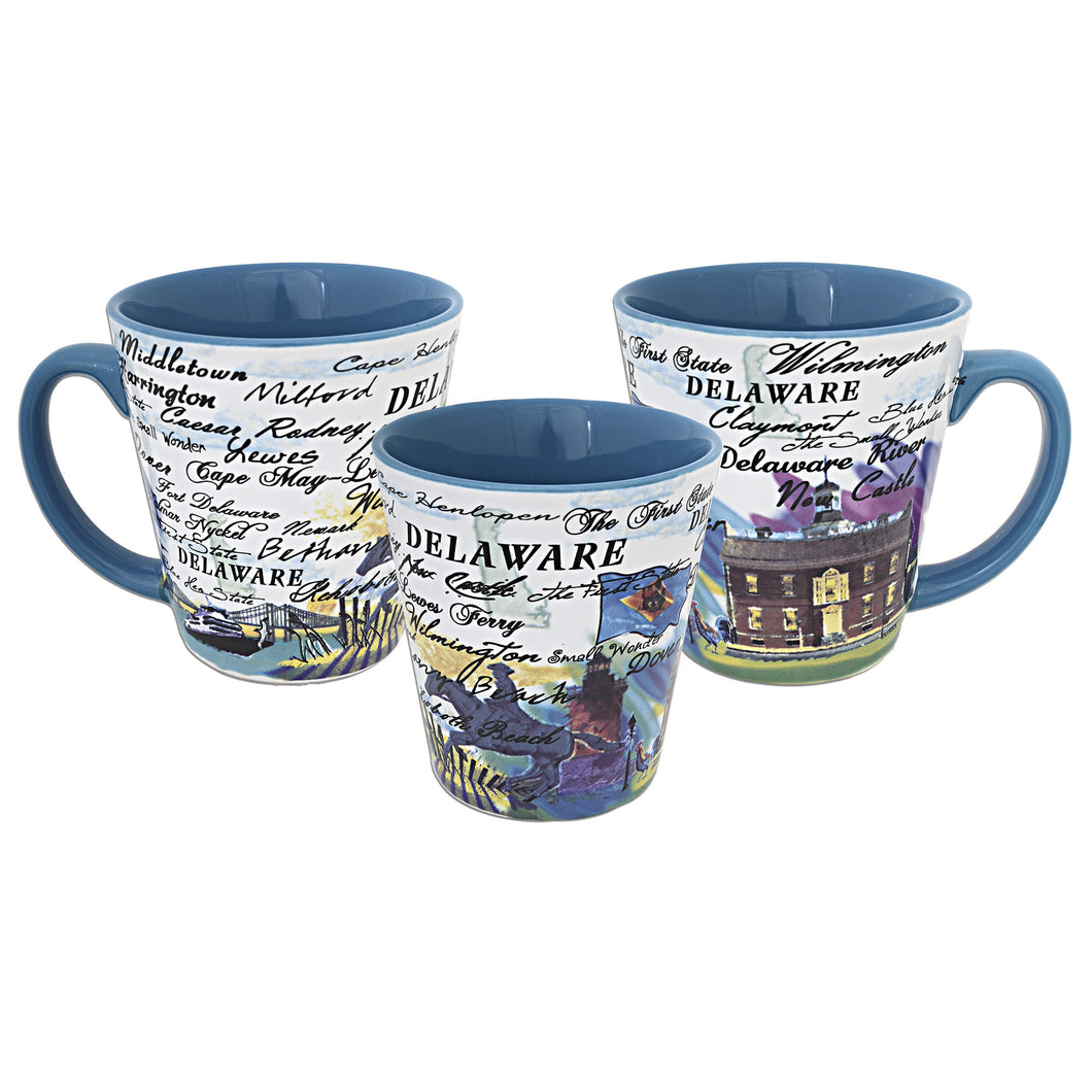 Coffee Mug Tapered Delaware Watercolor