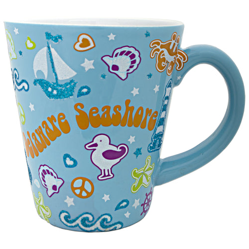 Coffee Mug AQUA Glitter Delaware Seashore