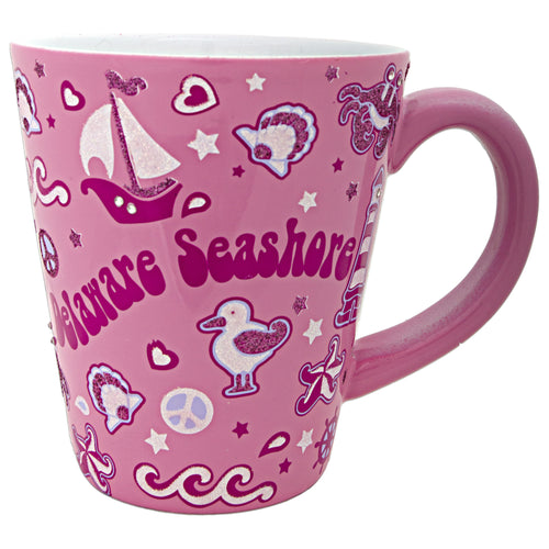 Coffee Mug PINK Rhinestone Delaware Seashore