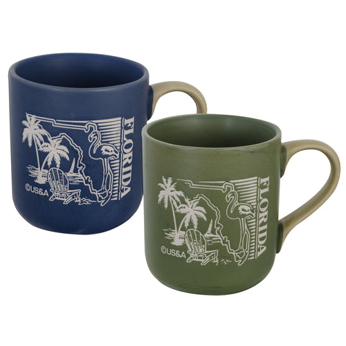 CMFL01 Coffee Mug - Marble Green Blue Florida
