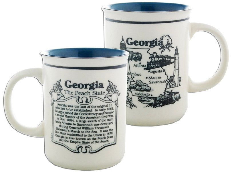 Coffee Mug Etched History Georgia