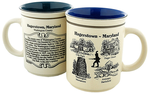 Coffee Mug Etched Hagerstown History