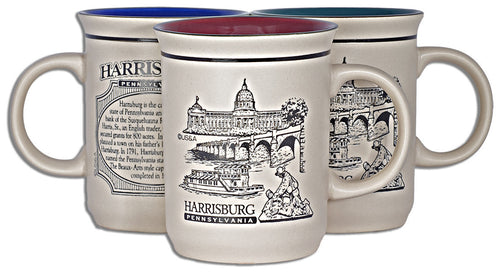 Coffee Mug Etched Harrisburg History