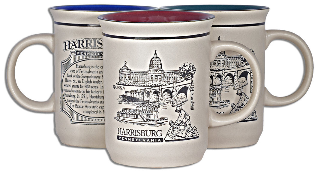 Coffee Mug Etched Harrisburg History