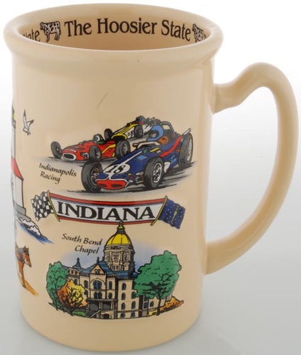 Coffee Mug Raised Tan Indiana
