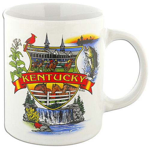 Coffee Mug White Kentucky Montage