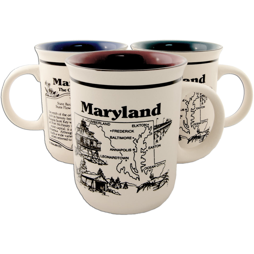Coffee Mug Etched Maryland History