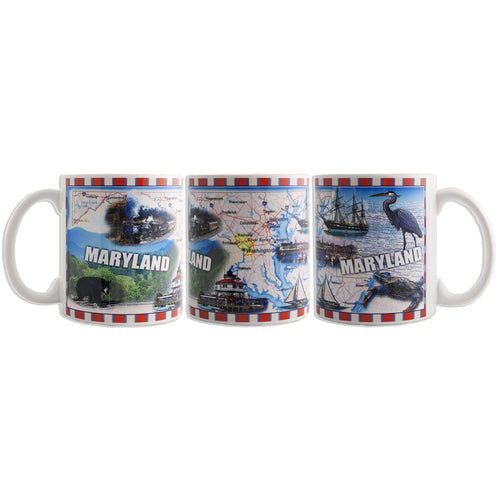 Coffee Mug Wrap Map Maryland
