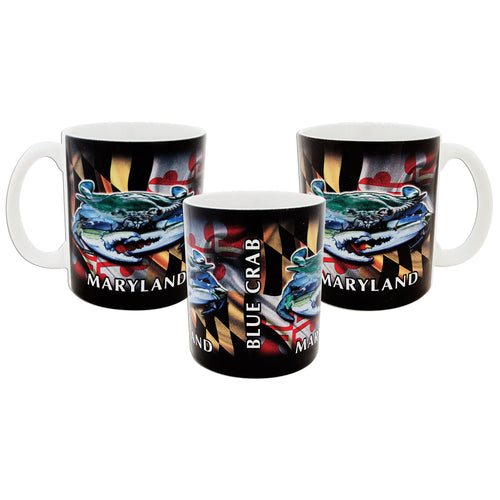 Coffee Mug Crab Flag Wrap Maryland