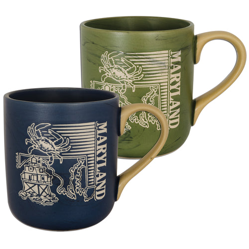 Coffee Mug Marble Green Blue Maryland