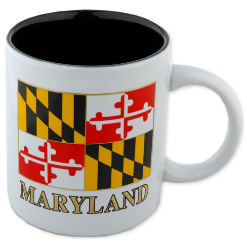 Coffee Mug White Maryland Flag