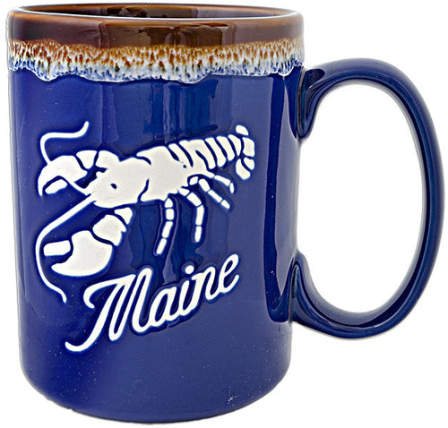 Coffee Mug Blue Drip Lobster Maine
