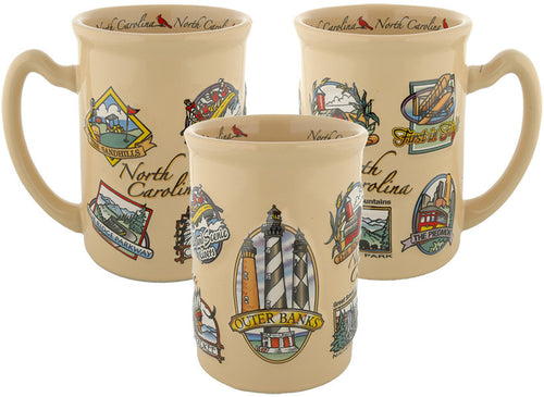 Coffee Mug Raised Tan North Carolina
