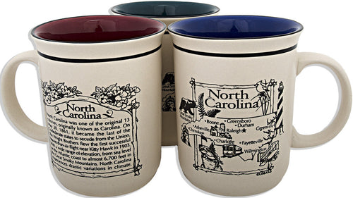 Coffee Mug Etched History North Carolina