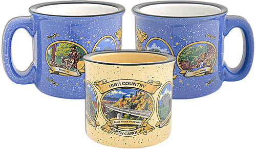 Campfire Mug TanBlue Mix High Country NC