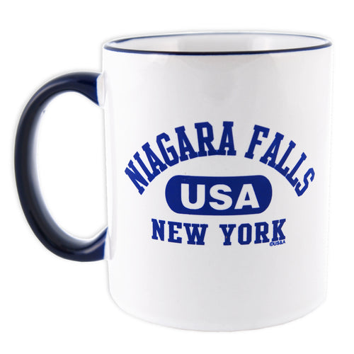 CMNF02 Coffee Mug - Niagra Falls WHITE/COBALT