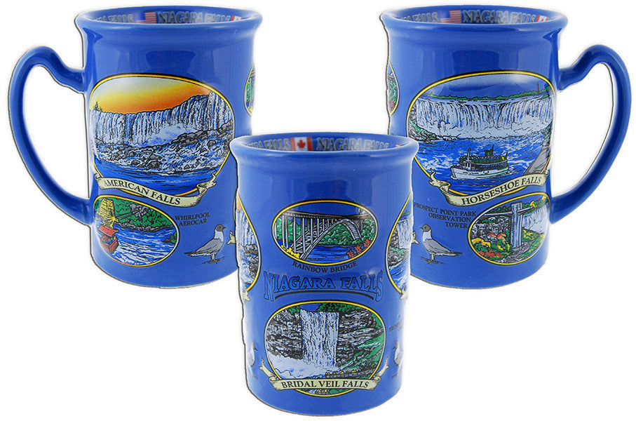 Coffee Mug Blue Raised Niagara Falls
