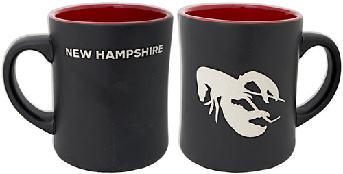 Coffee Mug Black Etch New Hampshire Lobster