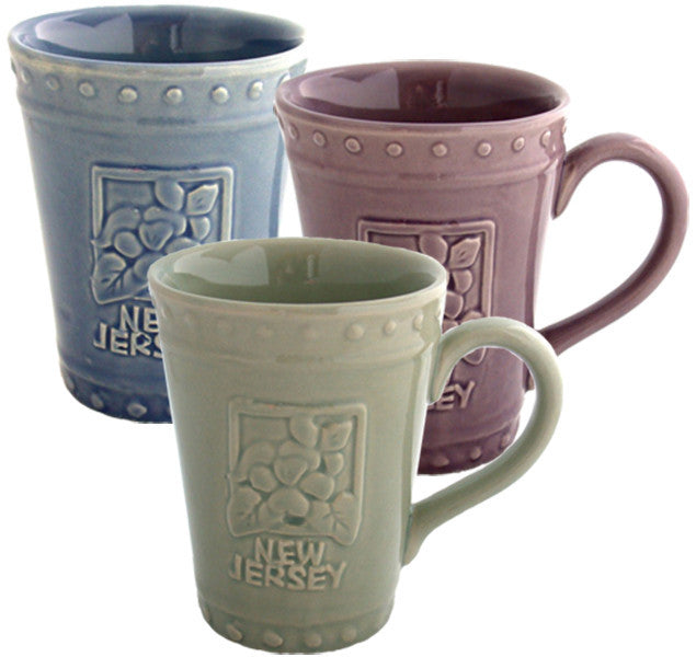 Coffee Mug Tapered Stoneware New Jersey Flower Asst
