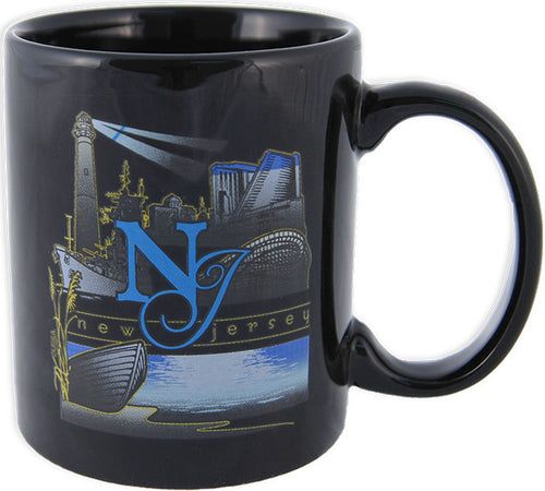 Coffee Mug Black New Jersey Graphic