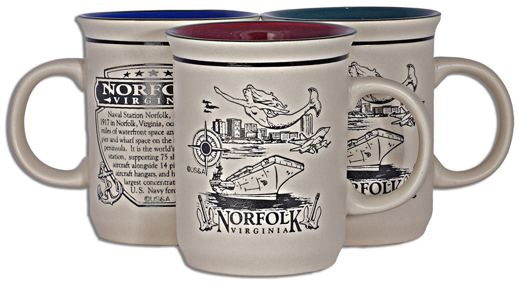 Coffee Mug Etched Norfolk Virginia