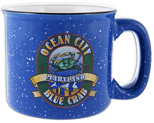 Campfire Mug Blue Heavy Ocean City Blue Crab