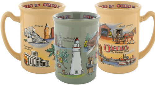Coffee Mug Raised Tan Ohio