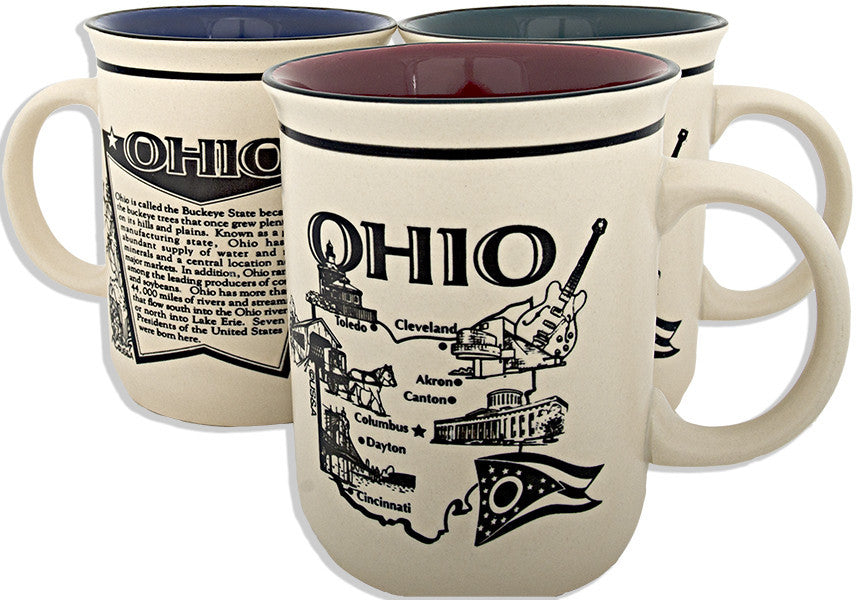 Coffee Mug Etched Ohio History