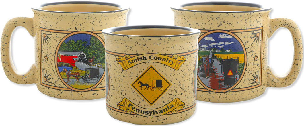 Campfire Mug Tan Amish Country PA