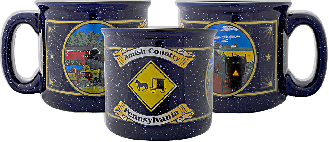 Campfire Mug Cobalt Amish Country Pennsylvania