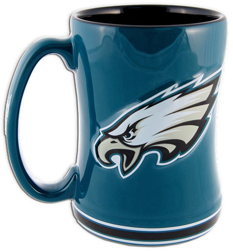 Coffee Mug Sculpted Raised 15 oz Eagles