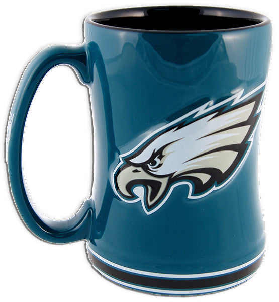 Coffee Mug Sculpted Raised 15 oz Eagles