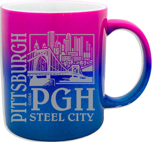 Coffee Mug Rainbow Pittsburgh PGH