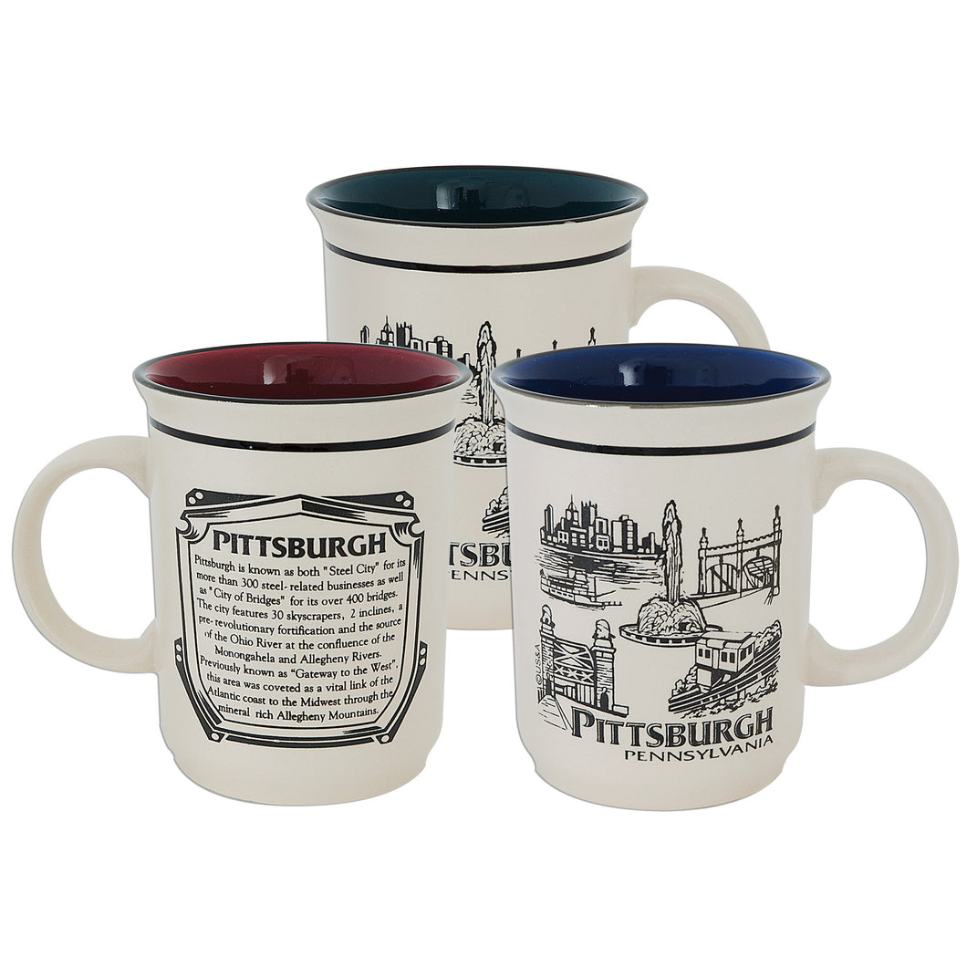 CMPG04 Coffee Mug Etched History Pittsburgh