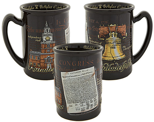 Coffee Mug BROWN Raised Philadelphia Independence